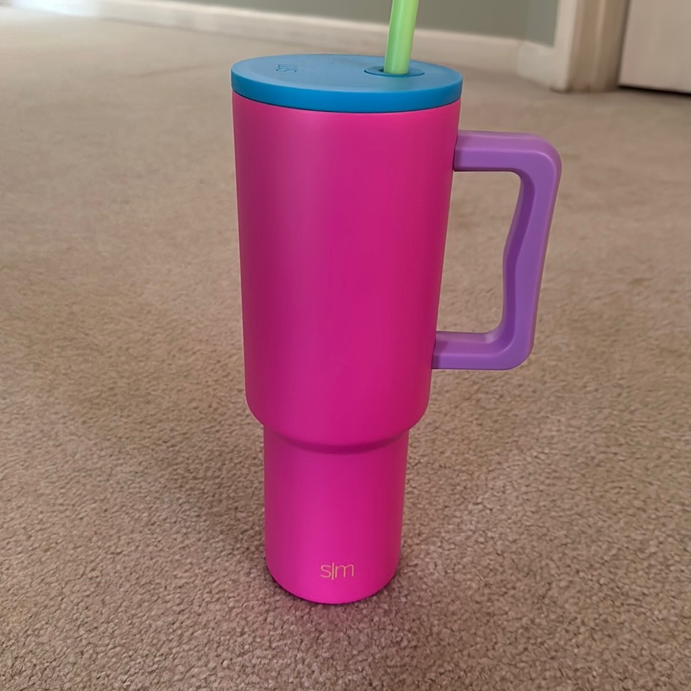 Multi color simple modern tumbler cup with handle